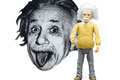 The most brilliant Action Figure ever! What better way to celebrate the man who is probably the most important thinker of the 20th century than with an action figure? Dressed for intense classroom action, this 5" tall, hard plastic Einstein Action Figure stands with a piece of chalk in his hand, poised to explain relativity or do battle with the forces of entropy. Some quality time with Albert might just inspire you and your other action figures to think a little bit more deeply. Features realistic disheveled hair.